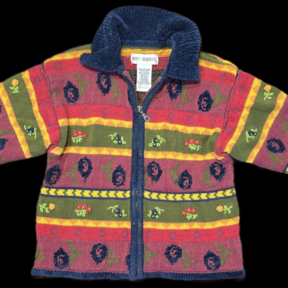 Girl's 4t Bundle: 3 sweaters, 2 long sleeves, 1 legging. Y2k. Winter. Colorful. - Picture 2 of 7